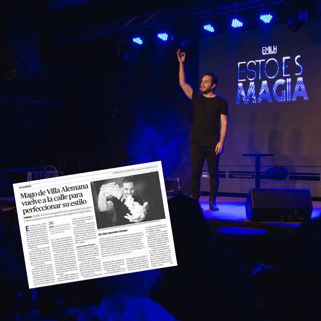 Imagen promocional del espectáculo Esto es magia de Emilh.