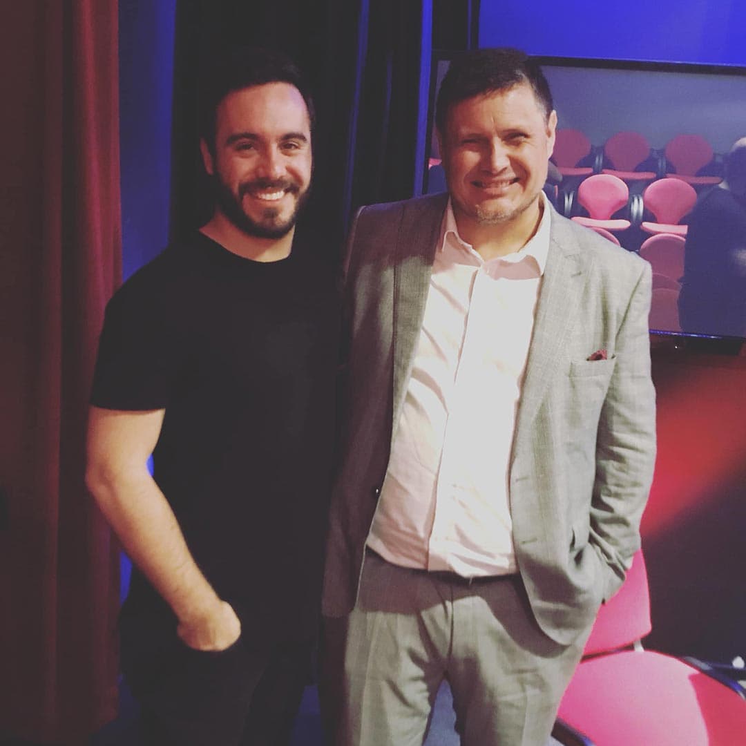 Emilh junto a Juan Esteban Varela.