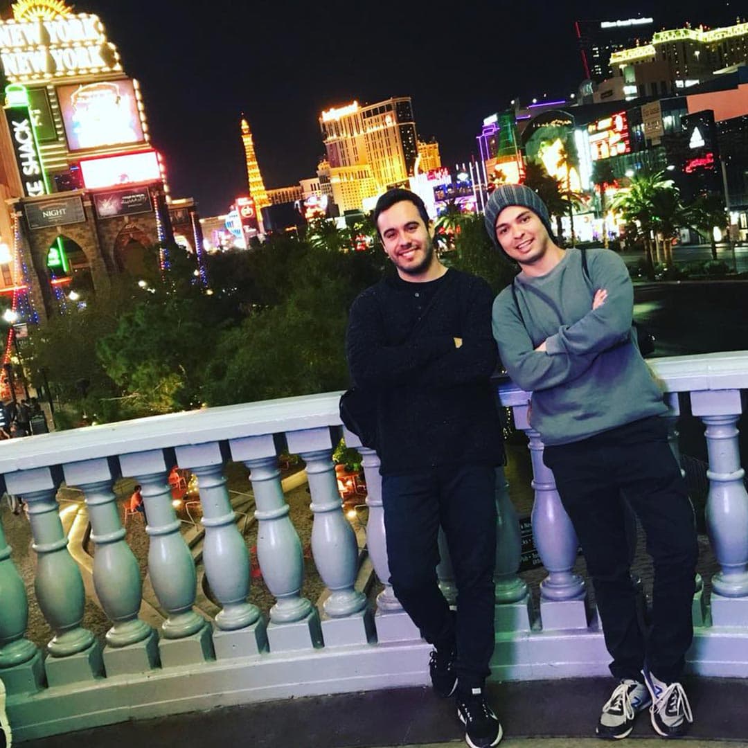 Emilh en Las Vegas durante un viaje dedicado a espectáculos de magia.